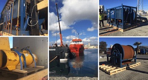 Deep Ocean Sonar equipment for the search of the missing MH370 plane moved by Cyprus Global Logistics