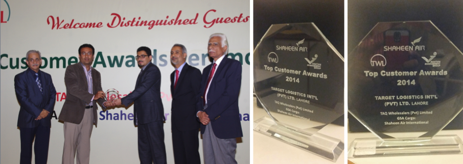 TARGET LOGISTICS INT'L (Pakistan) receives Top Customer Award from Shaheen Airlines