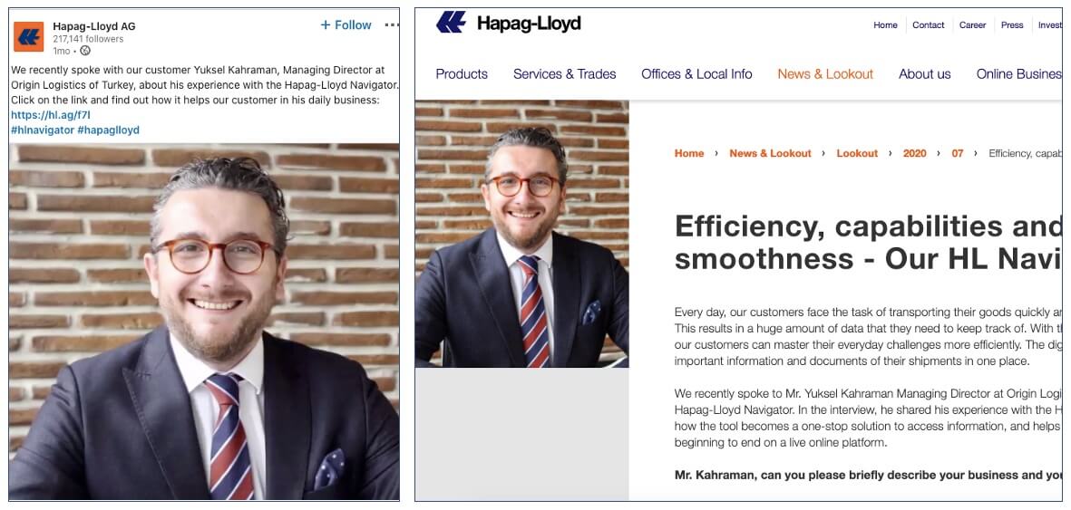 ORIGIN LOGISTICS (Turkey) CEO, Yuksel Kahraman, interviewed by Hapag-Lloyd