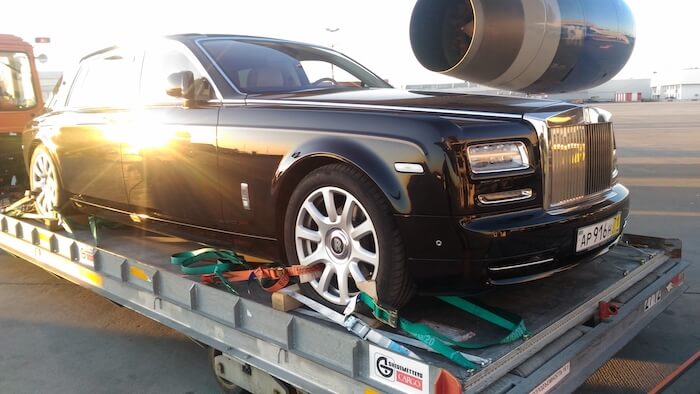 eCargoWorld (Russia, Hong Kong) transported luxury Rolls Royce Phantom by air from Moscow to Hong Kong.