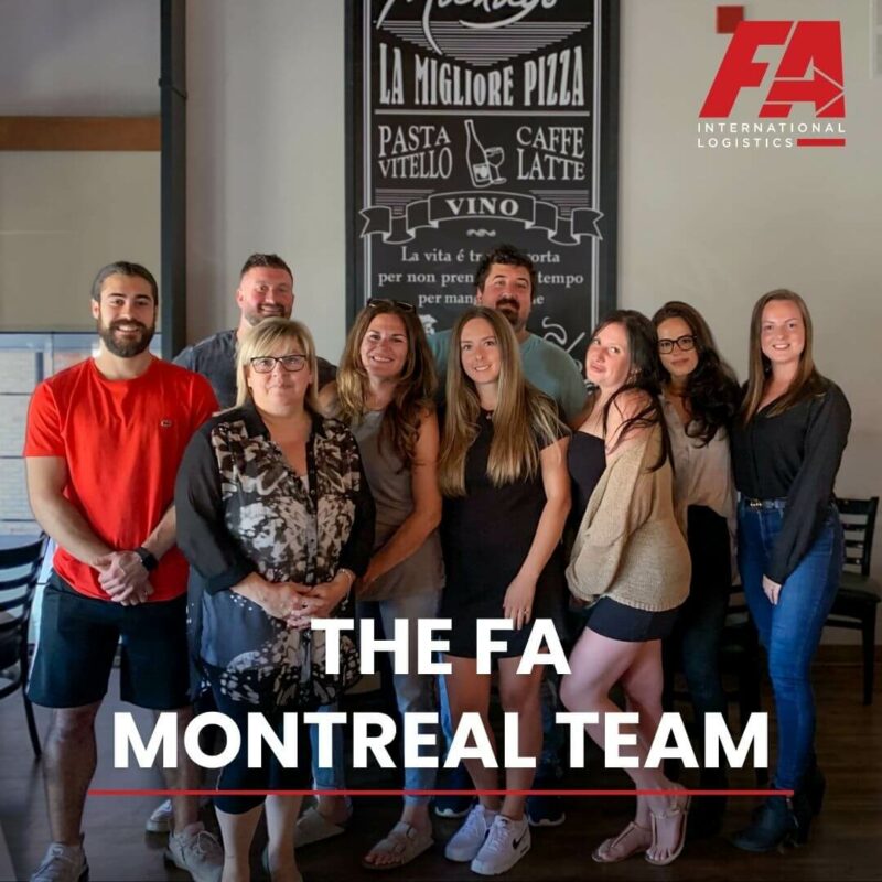 FA International Logistics (Canada) celebrates a meet & greet lunch with their Montreal Team