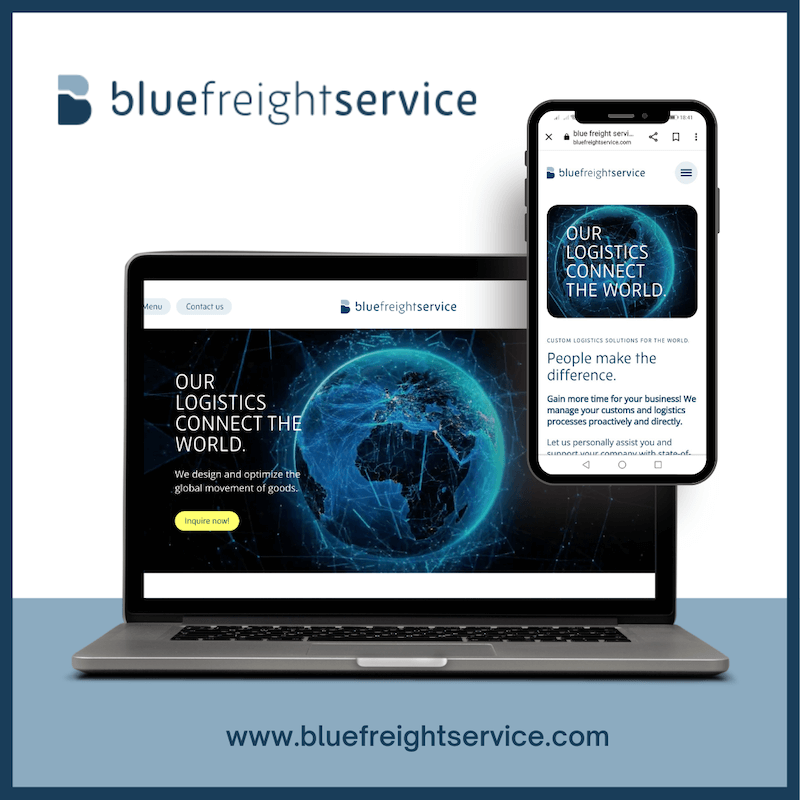 New corporate branding launch at BLUE FREIGHT SERVICE (Germany)