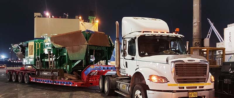 CLP (Peru) successfully delivers a +34 Tons crusher machine