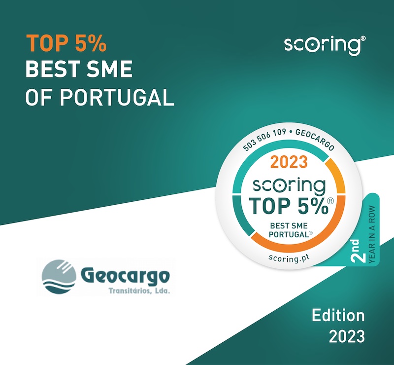 Geocargo (Portugal) is certified for the second time as one of Portugal's best SMEs in 2023