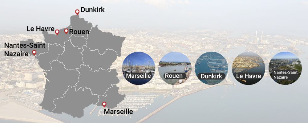 Top 5 Ports in France (Global Connections)