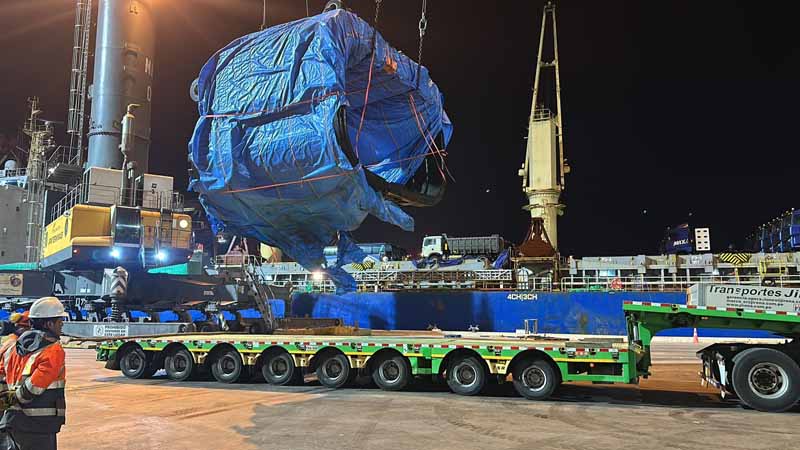 ULOG (Peru) successfully handles Transport of 83.63-Ton Shovel Dipper from Tianjin to Callao